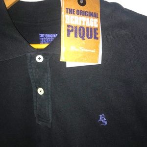 NWT Ben Sherman Black Pique Polo - XL